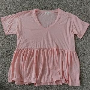 Truly madly deeply v neck peplum tee